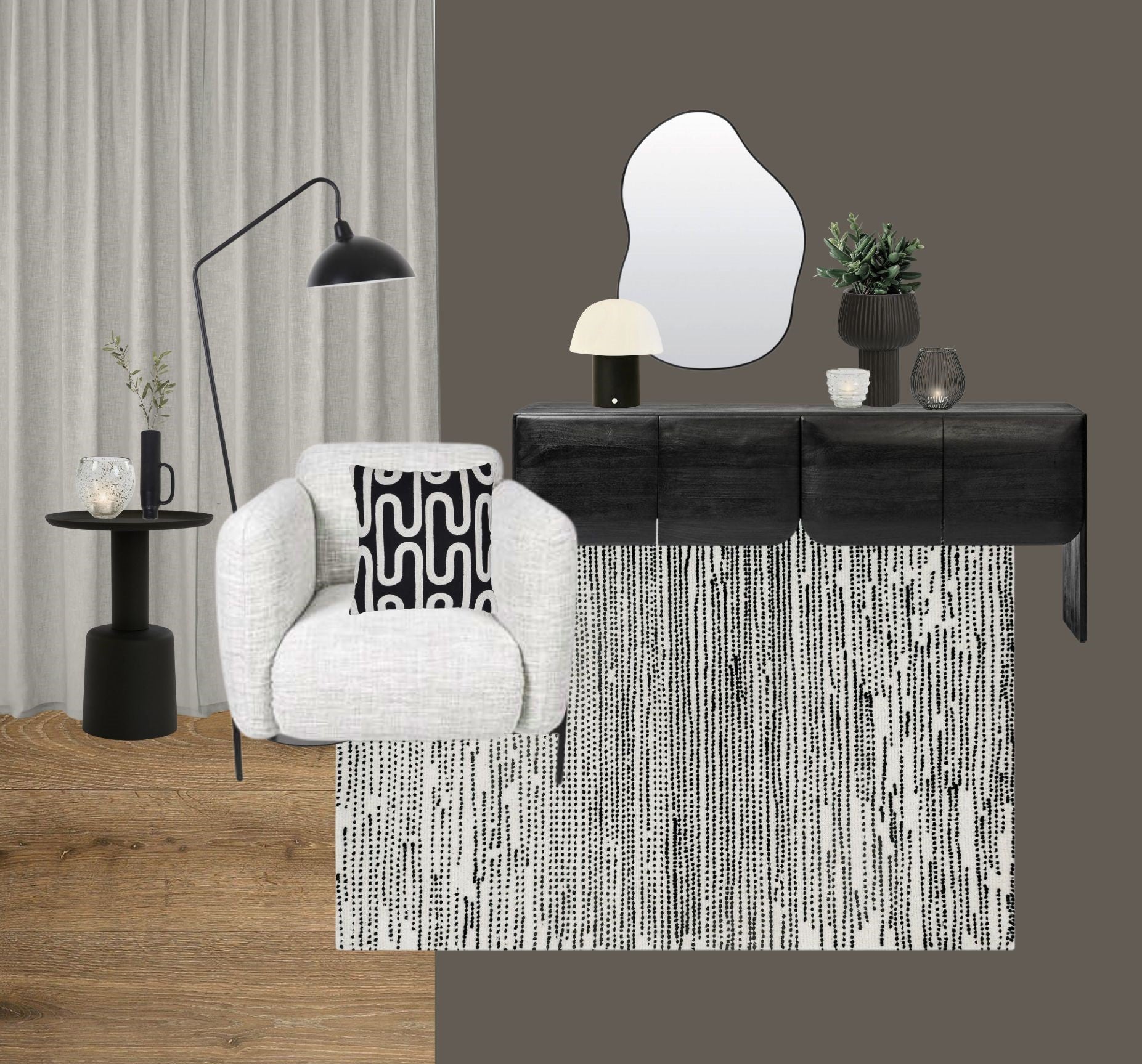 Set Kollektion schwarz-weiß