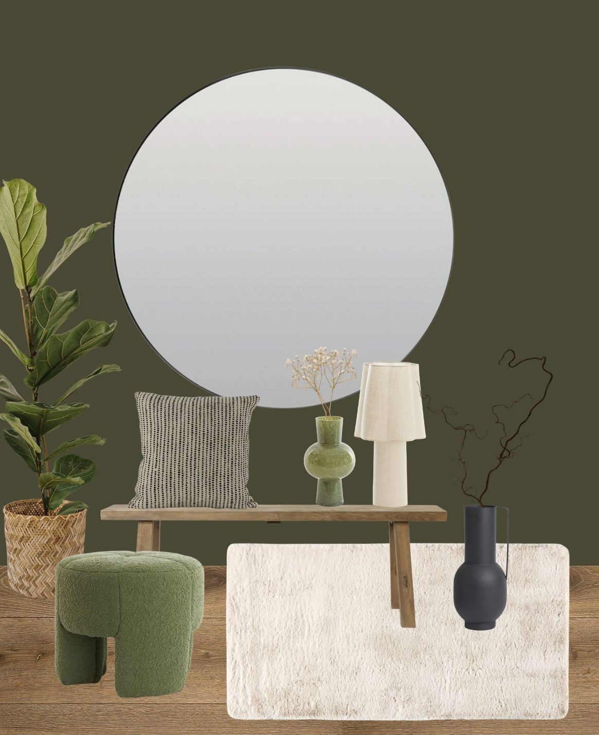 Set Kollektion natürlich grün